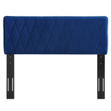 Leila Performance Velvet Full/Queen Headboard Navy MOD-6344-NAV