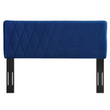 Leila Performance Velvet Full/Queen Headboard Navy MOD-6344-NAV