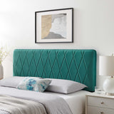 Leila Performance Velvet Full/Queen Headboard Teal MOD-6344-TEA