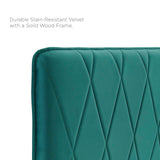 Leila Performance Velvet Full/Queen Headboard Teal MOD-6344-TEA