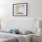 Leila Performance Velvet Full/Queen Headboard White MOD-6344-WHI