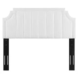 Alyona Channel Tufted Performance Velvet Twin Headboard White MOD-6346-WHI