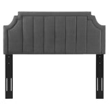 Alyona Channel Tufted Performance Velvet King/California King Headboard Charcoal MOD-6348-CHA