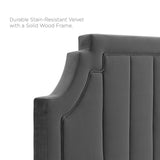 Alyona Channel Tufted Performance Velvet King/California King Headboard Charcoal MOD-6348-CHA