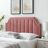 Alyona Channel Tufted Performance Velvet King/California King Headboard Dusty Rose MOD-6348-DUS