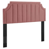 Alyona Channel Tufted Performance Velvet King/California King Headboard Dusty Rose MOD-6348-DUS