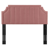 Alyona Channel Tufted Performance Velvet King/California King Headboard Dusty Rose MOD-6348-DUS