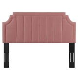 Alyona Channel Tufted Performance Velvet King/California King Headboard Dusty Rose MOD-6348-DUS