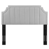 Alyona Channel Tufted Performance Velvet King/California King Headboard Light Gray MOD-6348-LGR