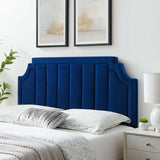 Alyona Channel Tufted Performance Velvet King/California King Headboard Navy MOD-6348-NAV