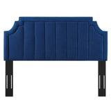 Alyona Channel Tufted Performance Velvet King/California King Headboard Navy MOD-6348-NAV