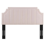 Alyona Channel Tufted Performance Velvet King/California King Headboard Pink MOD-6348-PNK