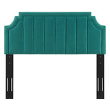 Alyona Channel Tufted Performance Velvet King/California King Headboard Teal MOD-6348-TEA