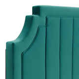 Alyona Channel Tufted Performance Velvet King/California King Headboard Teal MOD-6348-TEA