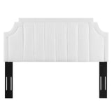 Alyona Channel Tufted Performance Velvet King/California King Headboard White MOD-6348-WHI