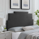 Kasia Performance Velvet Twin Headboard Charcoal MOD-6355-CHA