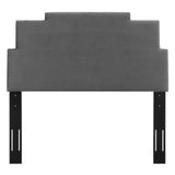 Kasia Performance Velvet Twin Headboard Charcoal MOD-6355-CHA