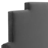 Kasia Performance Velvet Twin Headboard Charcoal MOD-6355-CHA