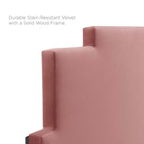 Kasia Performance Velvet Twin Headboard Dusty Rose MOD-6355-DUS