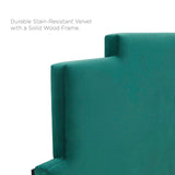 Kasia Performance Velvet Twin Headboard Teal MOD-6355-TEA