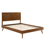 Alana Queen Wood Platform Bed With Splayed Legs Walnut MOD-6379-WAL