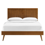 Alana Queen Wood Platform Bed With Splayed Legs Walnut MOD-6379-WAL