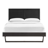 Marlee Queen Wood Platform Bed With Angular Frame Black MOD-6381-BLK