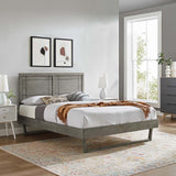 Marlee Queen Wood Platform Bed With Angular Frame Gray MOD-6381-GRY