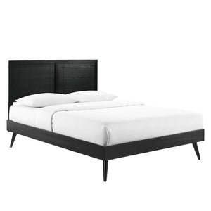 Marlee Queen Wood Platform Bed With Splayed Legs Black MOD-6382-BLK