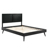 Marlee Queen Wood Platform Bed With Splayed Legs Black MOD-6382-BLK