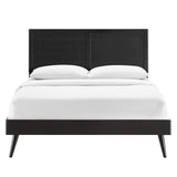 Marlee Queen Wood Platform Bed With Splayed Legs Black MOD-6382-BLK