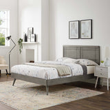 Marlee Queen Wood Platform Bed With Splayed Legs Gray MOD-6382-GRY