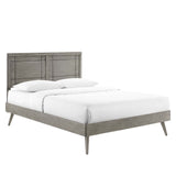 Marlee Queen Wood Platform Bed With Splayed Legs Gray MOD-6382-GRY