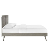 Marlee Queen Wood Platform Bed With Splayed Legs Gray MOD-6382-GRY