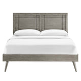 Marlee Queen Wood Platform Bed With Splayed Legs Gray MOD-6382-GRY