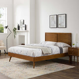 Marlee Queen Wood Platform Bed With Splayed Legs Walnut MOD-6382-WAL