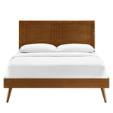 Marlee Queen Wood Platform Bed With Splayed Legs Walnut MOD-6382-WAL