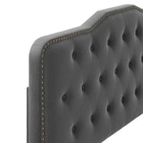 Sophia Tufted Performance Velvet Twin Headboard Charcoal MOD-6409-CHA