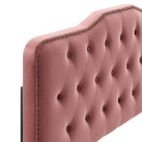 Sophia Tufted Performance Velvet Twin Headboard Dusty Rose MOD-6409-DUS