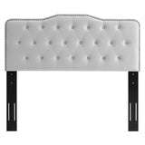 Sophia Tufted Performance Velvet Twin Headboard Light Gray MOD-6409-LGR