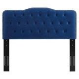 Sophia Tufted Performance Velvet Twin Headboard Navy MOD-6409-NAV