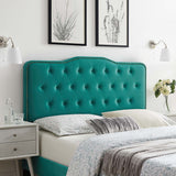 Sophia Tufted Performance Velvet Twin Headboard Teal MOD-6409-TEA