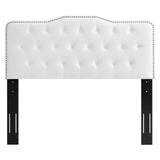 Sophia Tufted Performance Velvet Twin Headboard White MOD-6409-WHI