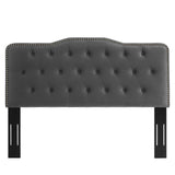 Sophia Tufted Performance Velvet King/California King Headboard Charcoal MOD-6411-CHA