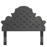 Diana Tufted Performance Velvet Twin Headboard Charcoal MOD-6416-CHA