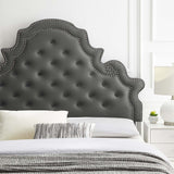 Diana Tufted Performance Velvet Twin Headboard Charcoal MOD-6416-CHA