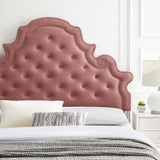 Diana Tufted Performance Velvet Twin Headboard Dusty Rose MOD-6416-DUS