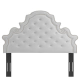 Diana Tufted Performance Velvet Twin Headboard Light Gray MOD-6416-LGR