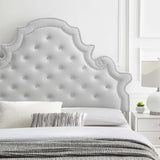 Diana Tufted Performance Velvet Twin Headboard Light Gray MOD-6416-LGR