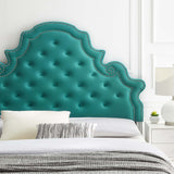 Diana Tufted Performance Velvet Twin Headboard Teal MOD-6416-TEA